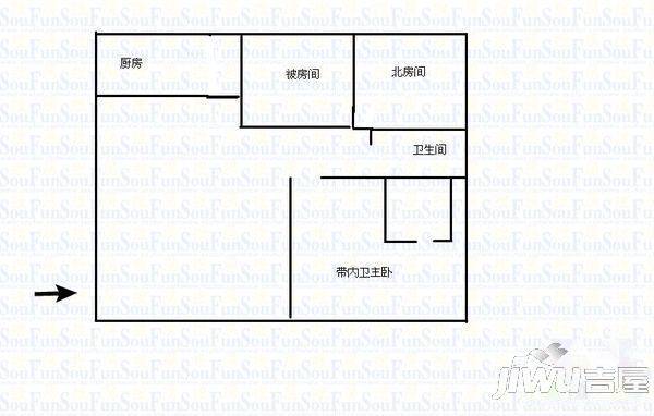 茂业豪园2室1厅1卫户型图