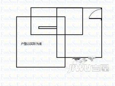 茂业豪园2室1厅1卫户型图