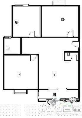 天丽雅居2室1厅1卫94㎡户型图