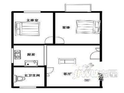 翠竹小区2室1厅1卫户型图