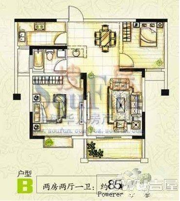 太阳花园1室1厅1卫户型图