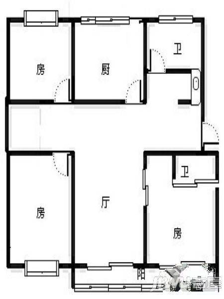 常发嘉园2室2厅1卫户型图