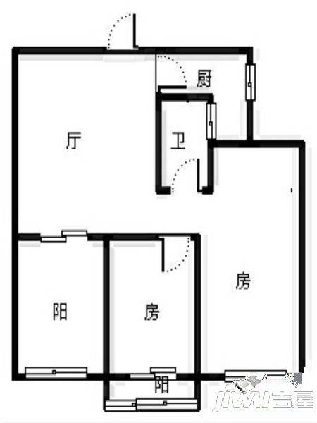 常发嘉园2室2厅1卫户型图