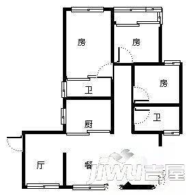 常发嘉园2室2厅1卫户型图