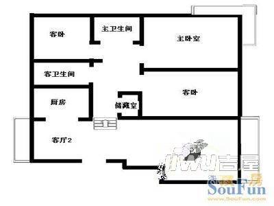 机械二村3室1厅2卫户型图