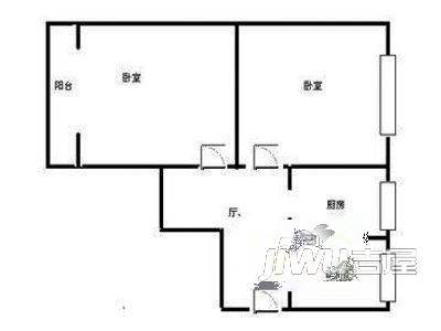 马山埠大楼3室1厅1卫户型图