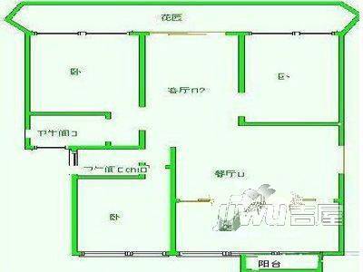 博爱花苑3室1厅0卫户型图