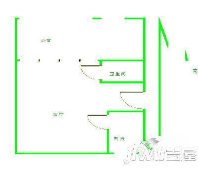 通济新村1室1厅1卫50㎡户型图