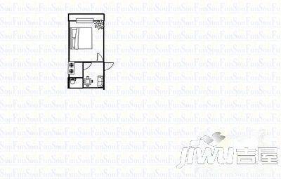 通济新村1室1厅1卫50㎡户型图