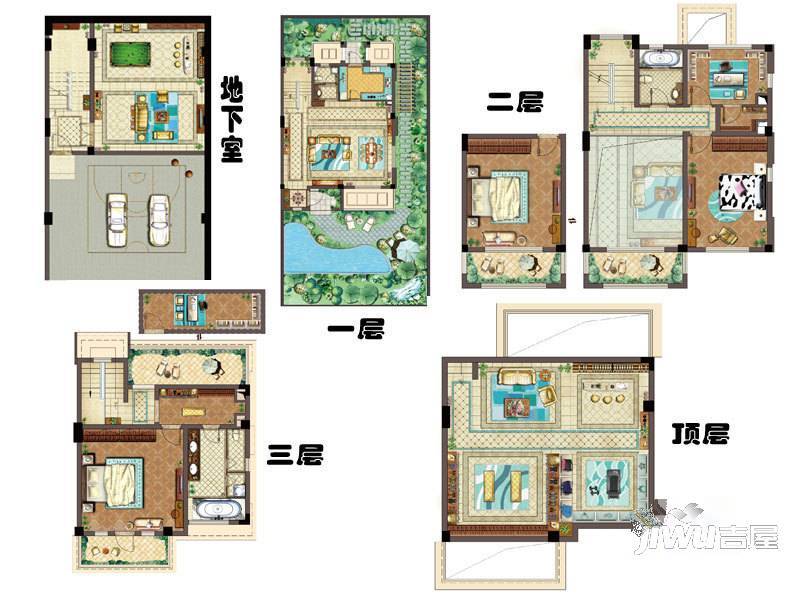 莱茵郡3室2厅1卫户型图