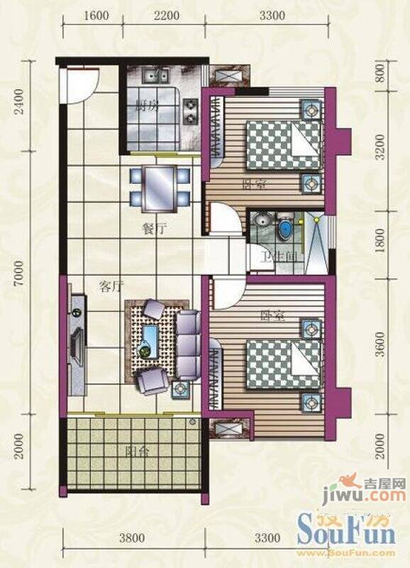 三永国际银座4室3厅3卫233.7㎡户型图