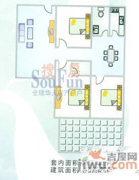 凤航大厦2室1厅2卫126.1㎡户型图