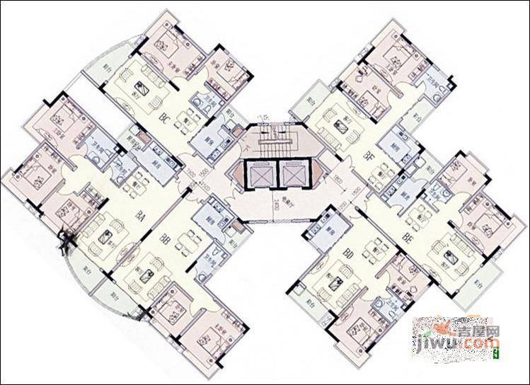 香榭名苑3室2厅2卫115.8㎡户型图