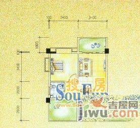 海圣苑2室1厅1卫户型图