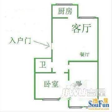 馨海湾1室1厅1卫户型图