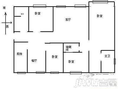 海棠福湾一号3室3厅2卫户型图