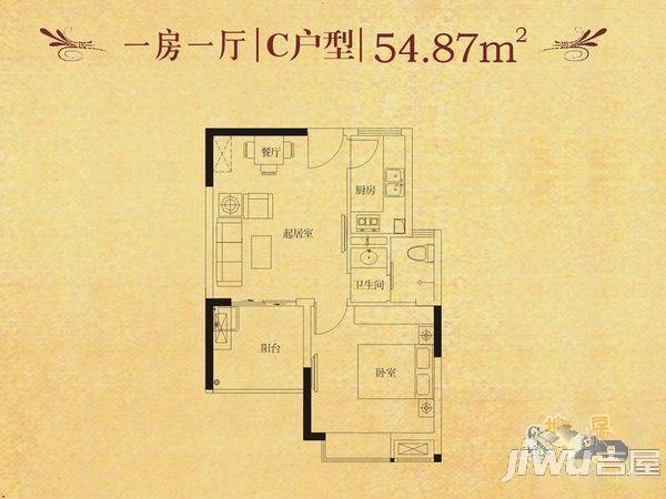 四季春城温泉谷0室1厅1卫户型图