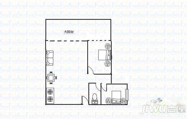 明智公寓3室2厅1卫户型图