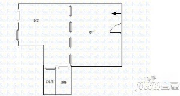 丰兴公寓2室2厅1卫户型图