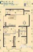 海航花园3室2厅2卫户型图