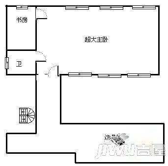 鲁能高尔夫一区别墅3室2厅1卫户型图