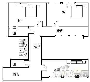 鲁能高尔夫一区别墅3室2厅1卫户型图