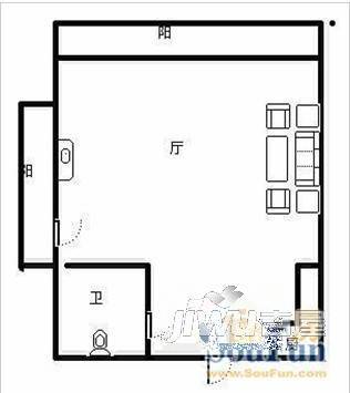 兰海花园1室0厅1卫户型图