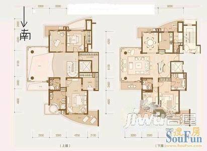 海岸一线2室2厅2卫户型图