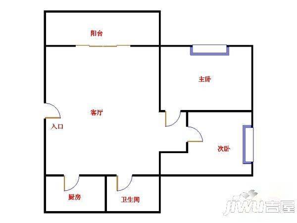 昌达雅华香榭3室2厅1卫户型图