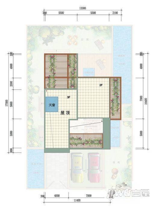 鲁能三亚湾美丽三区1室1厅1卫户型图