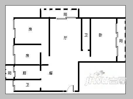 昌达新世纪花园2室2厅1卫125㎡户型图