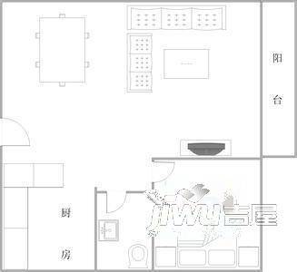 白鹭公寓2室2厅1卫户型图