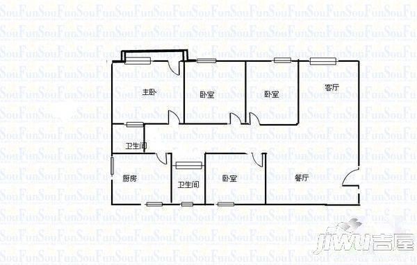 白鹭公寓2室2厅1卫户型图