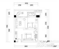 腾升公寓2室2厅1卫户型图