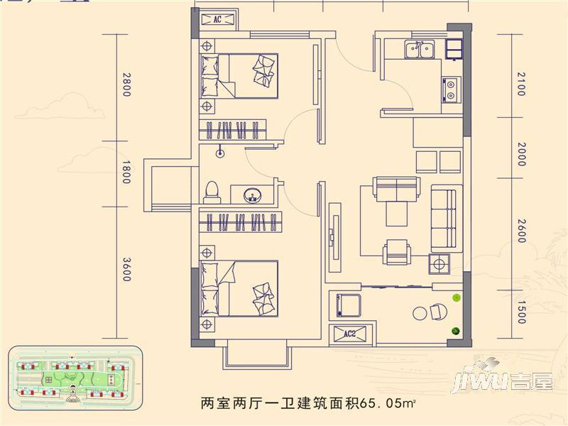 和瑞园0室0厅1卫户型图