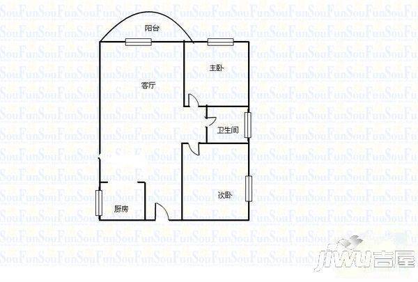 南方航空城3室2厅1卫户型图