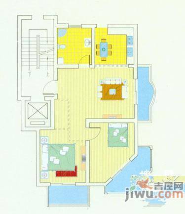 东晖花园3室2厅1卫户型图