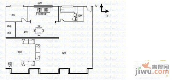 学田苑2室1厅1卫户型图