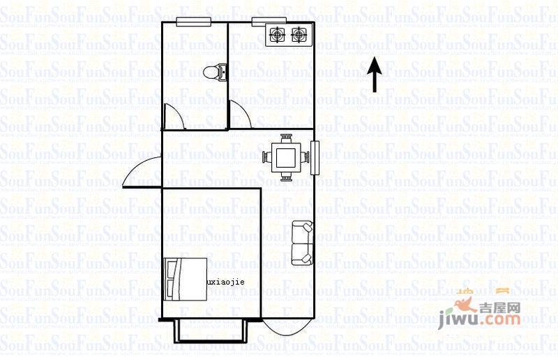 学田苑2室1厅1卫户型图