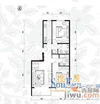 星月花园1室1厅1卫户型图