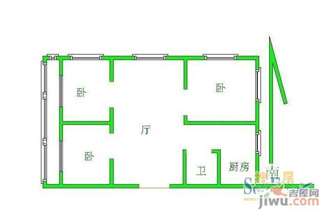 文峰新村2室1厅1卫户型图