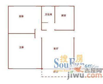 文峰新村2室1厅1卫户型图