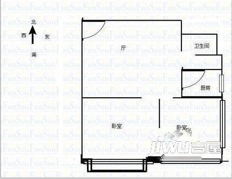 光明南村2室1厅1卫户型图