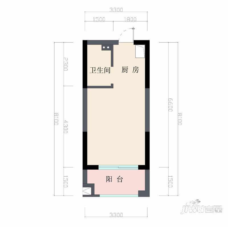 光明南村2室1厅1卫户型图