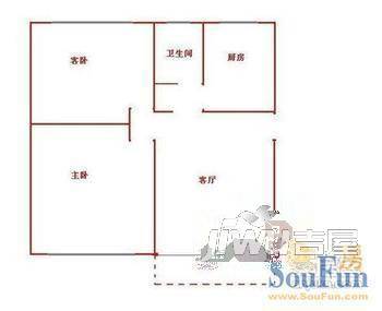 光明南村2室1厅1卫户型图