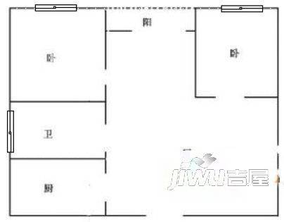 光明南村2室1厅1卫户型图