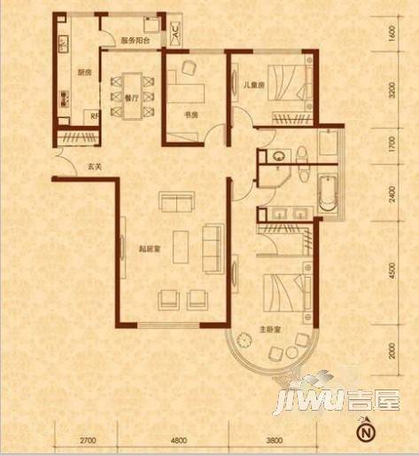 光明南村2室1厅1卫户型图