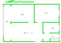 节制闸新村2室1厅1卫户型图