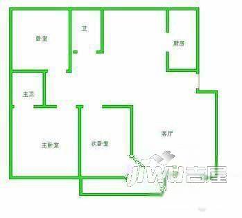 星海花园菁英汇3室1厅2卫户型图