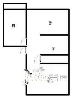 五一新村2室1厅1卫户型图